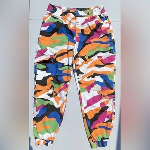 V.I.P. rainbow camouflage cargo pant, size 15 juniors